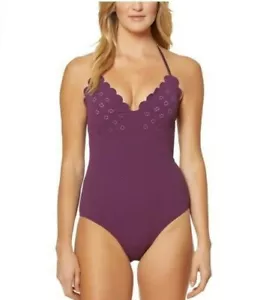 NWT Women's Jessica Simpson, Under The Sea Scalloped One-piece Swimsuit, M - Picture 1 of 5