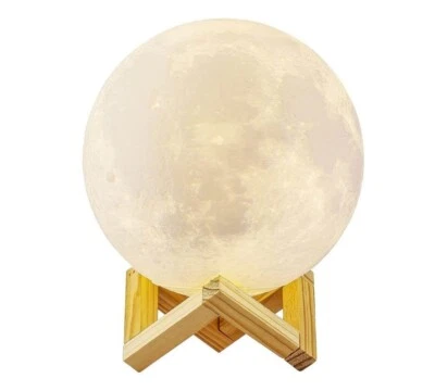 Diffusore Aromi Lampada Luna LED Moon Light 3D Umidificatore Oli Depuratore Aria - Immagine 1 di 4