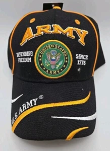 Baseballmütze Mütze US Army bestickt Schriftzug schwarz OFFIZIELL LIZENZIERT - Bild 1 von 6