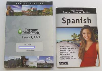 Instant Immersion Spanish Levels 1, 2, & 3 Family Edition w/ Pocket Phrase Guide - Image 1 of 4