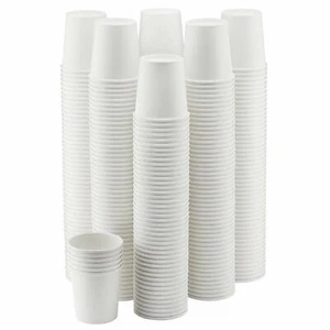 8/12/16/20oz Disposable Cups Paper Coffee Cups For Hot Drinks White Paper Cups - Picture 1 of 12