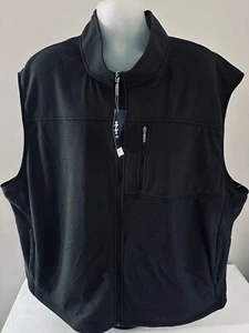 Izod Comfort Performance Black Full Zip Fleece Vest Size 4XB,XXXXL - Picture 1 of 5