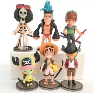 Juego de 6 piezas de figuras coleccionables de PVC de 3 pulgadas de anime One Piece nuevo - Imagen 1 de 3