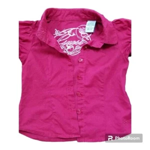 Girls 2T Guess Red Button Down Shirt - Picture 1 of 5
