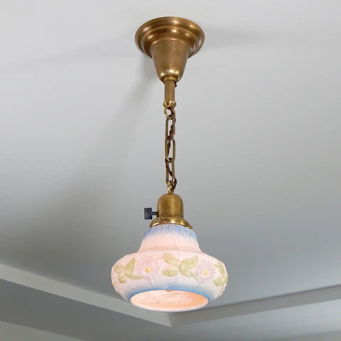 Antique Painted Pendant Ceiling Light Fixture Cover