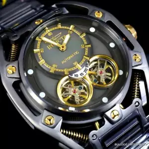 Invicta S1 Rally Double Open Heart Automatic Gunmetal Steel 52mm Watch New - Picture 1 of 12