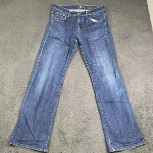 7 Seven For All Mankind Jeans 32x30 Relaxed Straight Leg Dark Wash Blau Denim - Bild 1 von 12