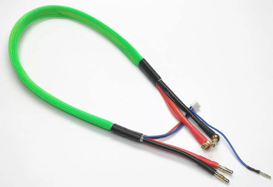 24in 2 foot 1s  2s LiPo RC Charging Leads Harness 4mm/5mm Bullets Colors  - Image 1 of 1