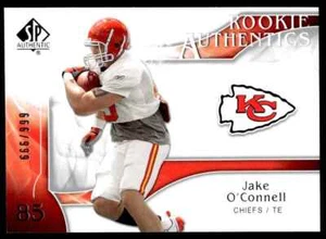 2009 SP Authentic Jake O'Connell Rookie 666/999 Kansas City Chiefs #260 R54 - Picture 1 of 2