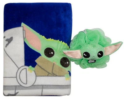 Nuevo Juego de 2 Toalla de Baño y Esposa Star Wars Baby Yoda 2 Piezas Gran Regalo Foto 1 de 3