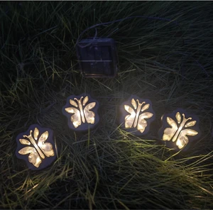 Paw Print Solar Outdoor Lights, Decorative Solar Lights Outdoor Garden Dog Paw L - Picture 1 of 12