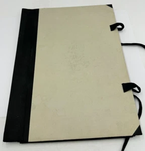 Classeur en carton avec cordons classeur classeur archivage ancien antique vintage - Photo 1/3