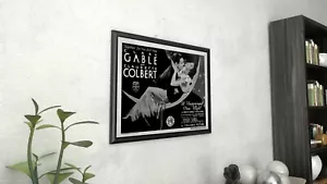 Póster de película vintage de giclee en lienzo enmarcado It Happened One Night - Imagen 1 de 6