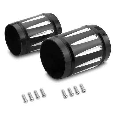 CNC Series 4" Mufflers End Caps For Harley Road King FLHR FLHX FLTR 86-16 Foto 1 de 4