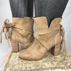 FREE PEOPLE Boho Tie Bootie size 37/6 - Picture 1 of 6