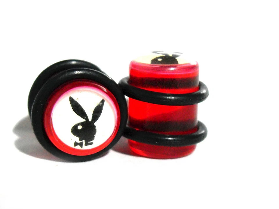 PlayBoy Acrylic Double Gasket Plugs / Tunnels (A/1/1) - Image 1 of 1
