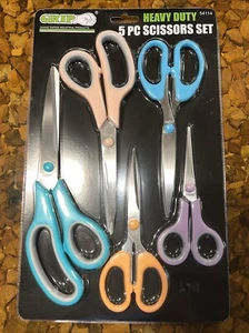 Stainless Steel Scissors Shears 5 pc Large to Small for Dressmaking Europa Tex   - Picture 1 of 8