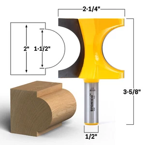 Broca de enrutador nariz de toro de cuentas de 1-1/2" - vástago de 1/2"" - Yonico 13120 - Imagen 1 de 1