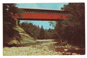 CHISELVILLE COVERED BRIDGE Roaring Branch Brook Sunderland Vermont Postcard VT - Picture 1 of 2