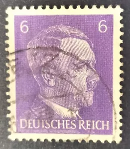 Briefmarke Adolf Hitler 6 Pf. deutsches Reich gestempelt 1941 MI 785b - Bild 1 von 2