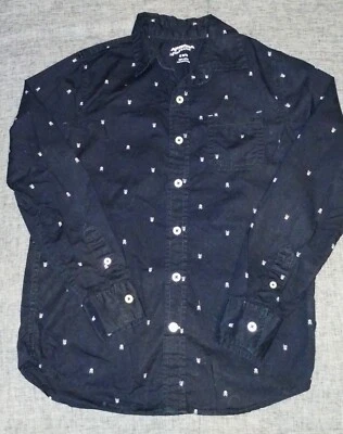 Arizona Jean Co. Camisa con botones calavera manga larga 100 % algodón M (10-12) para niños Foto 1 de 4