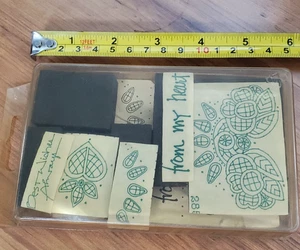 1993 Annette Watkins #285 From my heart foam mounted rubber stamp set - Picture 1 of 3