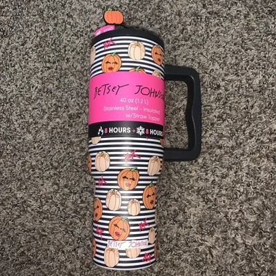 BETSEY JOHNSON  Xox Pumpkin Halloween Stainless Steel Tumbler  Insulated  40oz - Image 1 of 4