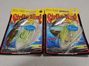 (2) Discontinued Strike King BOTTOM DWELLER Spinnerbaits...White/Chart--NOC!!! - Picture 1 of 2
