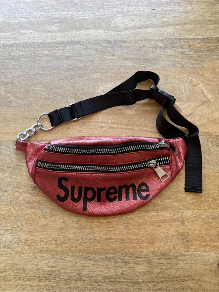 Supreme Bolso Cintura PVC Rojo Doble Cremallera Foto 1 de 4