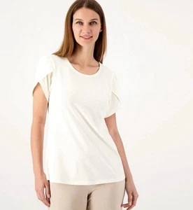 Any Body Lounge and Sleepwear Women's Top Sz 4x Cozy Knit Jersey Jerseys Ivory - Picture 1 of 9