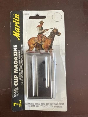 OEM - MARLIN 7 SHOT .22 WMR & 17 HMR Nickel  Magazine Bolt Actions - Image 1 of 3