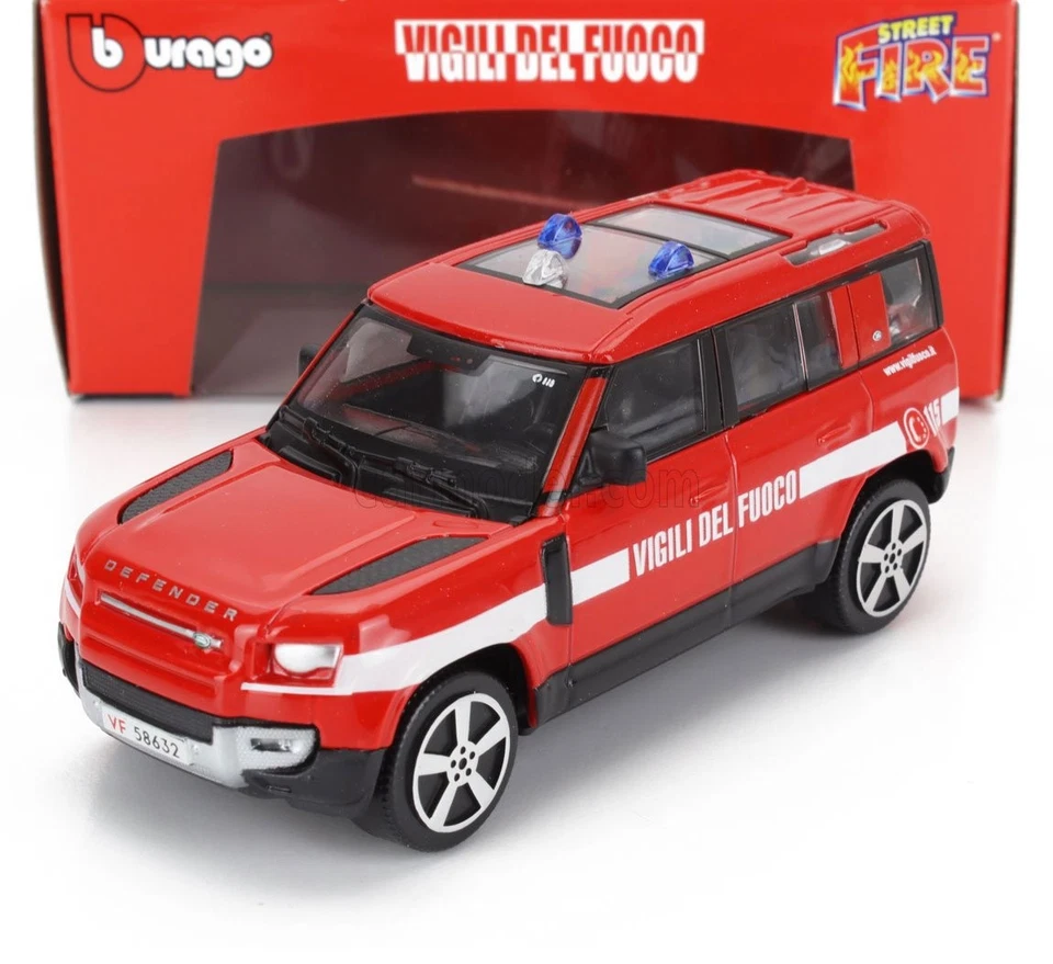 1 43 BURAGO Land Rover Defender 110 Vigili Del Fuoco 2022 BU30471-01766-VF