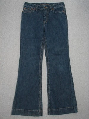 OF05421 ***PURE COLOR*** FLARE WOMENS JEANS sz30 DARK; NICE JEANS! - Image 1 of 4