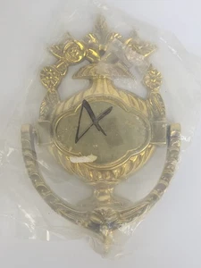 Vintage Solid Brass Door Knocker Ornate Floral Urn Design – Polished Gold Finish - Bild 1 von 8
