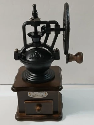 Molinillo de granos de café manual vintage antiguo molinillo de mano de madera molinillo de café Foto 1 de 4