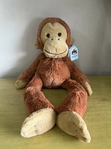 Jellycat BNWT "I am Pongo Orangutan" ORAN2PN Medium Retired Monkey Borneo Plush - Picture 1 of 8
