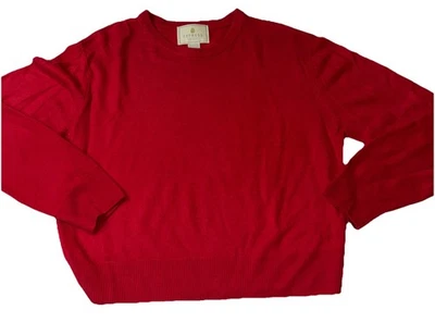 Suéter tricot Express vintage para mujer XL rojo lana cuello redondo hecho en Hong Kong Foto 1 de 4
