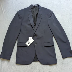 Zara Blazer Anzugjacke Herren 40 dunkelblau 2 Knöpfe gefüttert strukturierte Schulter NEU - Bild 1 von 21