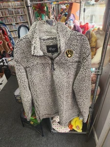 Pullover Damen XL Oversized Sherpa Style Milwaukee Brewer Teilreißverschluss - Bild 1 von 3