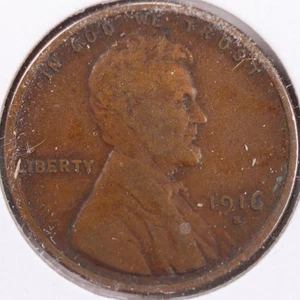 Centavo Lincoln Wheat 1916-S, moneda de circulación fina, tienda #CT0256 - Imagen 1 de 2