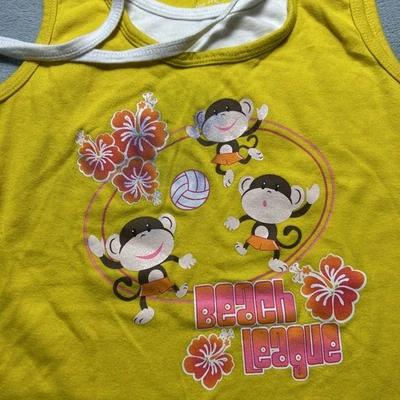 Camisa Vintage Años 90 Voleibol Pelota Monos Niñas Jóvenes 14 15x21 Hawaiana Hecha en EE. UU. Foto 1 de 4