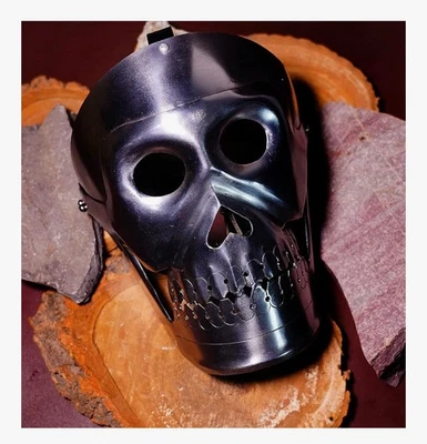 Steel Armor Skull Face Mask Gladiator Costume Halloween Stage Prop Functional - Image 1 of 2