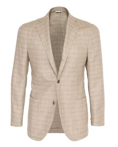 NWT EIDOS by ISAIA SPORT COAT jacket beige sky silk wool luxury Italy 48 - Picture 1 of 4