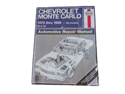 Manual de reparación Chevrolet Monte Carlo 1970-1988 Haynes 24055 (626) Foto 1 de 4