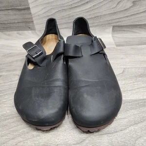 Birkenstock London Schwarz Leder Clog Schuhe Größe 46 (Herren 13) - Bild 1 von 9