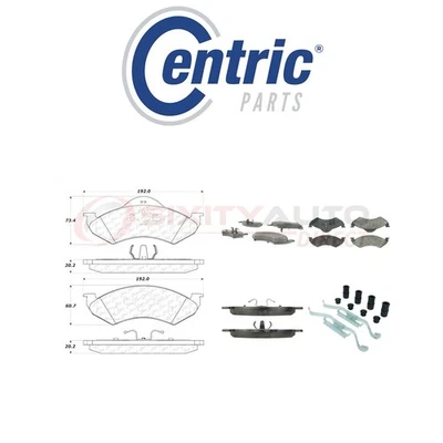 Centric Posi Quiet Metallic Brake Pads w Shims for 2000-2002 Dodge Dakota xb Foto 1 de 4
