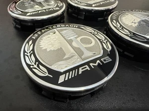 NEW MERCEDES BENZ 75mmAMG A35 A45 AFFALTERBACH WHEEL CENTER HUB CAPS - Picture 1 of 6