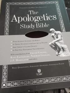 Boxed! HCSB Apologetics Study Bible Brown Bonded Leather THUMB INDEXED Very Good - Picture 1 of 2