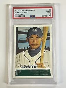 2001 ICHIRO SUZUKI TOPPS GALLERY "ROOKIE CARD” AMERICAN #151 PSA 9 MINT ENGLISH - Picture 1 of 2