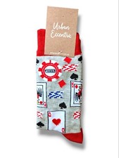 Card Players Socks men's novelty socks birthday Christmas gift casino gambler 